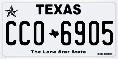 TX license plate CCO6905