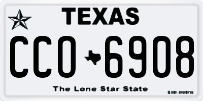 TX license plate CCO6908
