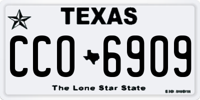 TX license plate CCO6909