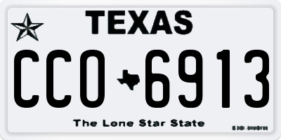 TX license plate CCO6913