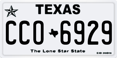 TX license plate CCO6929