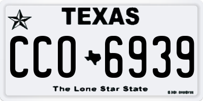 TX license plate CCO6939