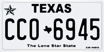 TX license plate CCO6945