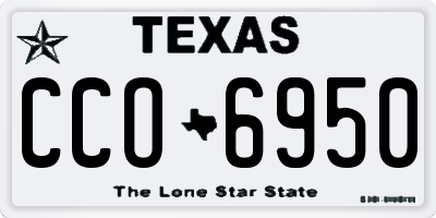 TX license plate CCO6950
