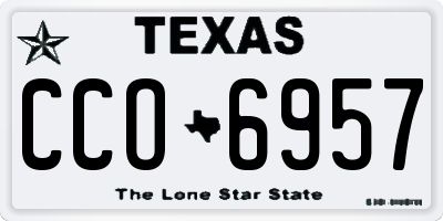 TX license plate CCO6957