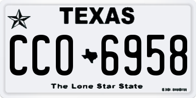 TX license plate CCO6958