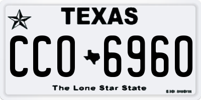 TX license plate CCO6960