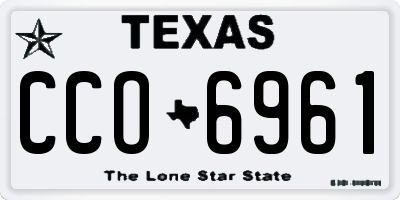TX license plate CCO6961