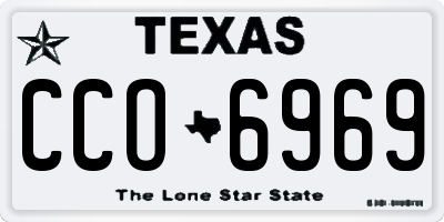TX license plate CCO6969