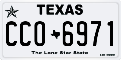 TX license plate CCO6971