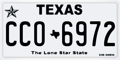 TX license plate CCO6972
