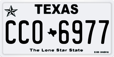 TX license plate CCO6977
