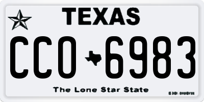 TX license plate CCO6983