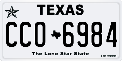 TX license plate CCO6984