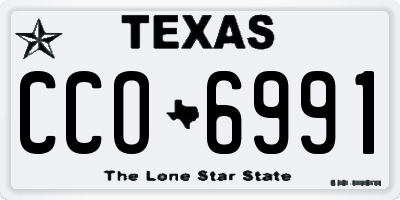 TX license plate CCO6991