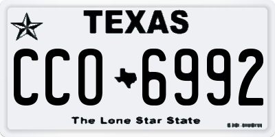 TX license plate CCO6992
