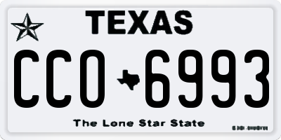 TX license plate CCO6993