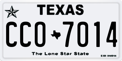 TX license plate CCO7014