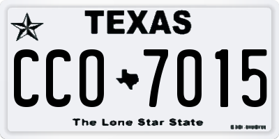 TX license plate CCO7015
