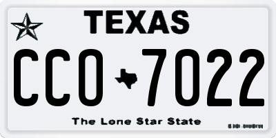 TX license plate CCO7022