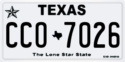 TX license plate CCO7026