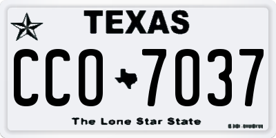 TX license plate CCO7037