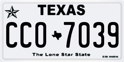 TX license plate CCO7039