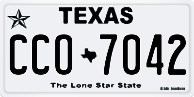 TX license plate CCO7042