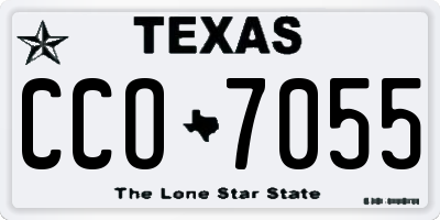 TX license plate CCO7055