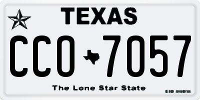 TX license plate CCO7057