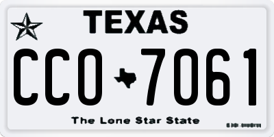 TX license plate CCO7061
