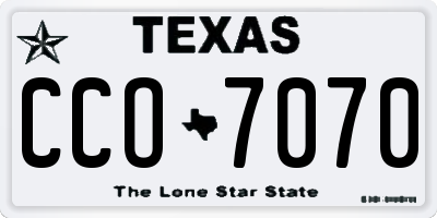TX license plate CCO7070