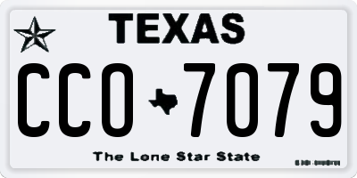TX license plate CCO7079