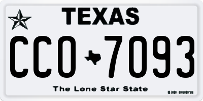 TX license plate CCO7093