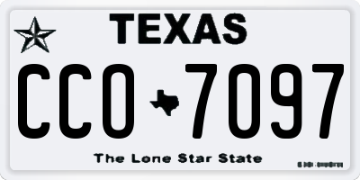 TX license plate CCO7097