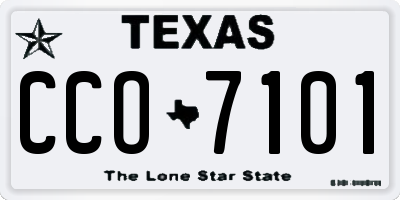 TX license plate CCO7101