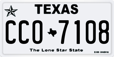 TX license plate CCO7108