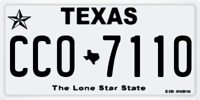 TX license plate CCO7110