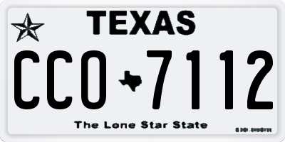 TX license plate CCO7112