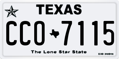 TX license plate CCO7115