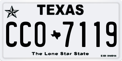 TX license plate CCO7119