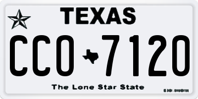 TX license plate CCO7120