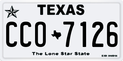 TX license plate CCO7126