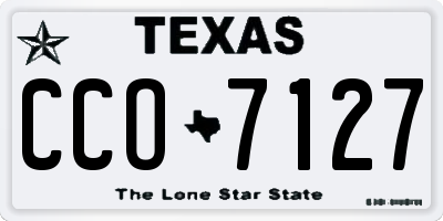TX license plate CCO7127
