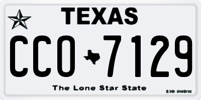 TX license plate CCO7129