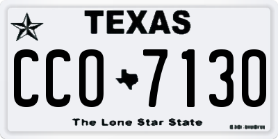 TX license plate CCO7130