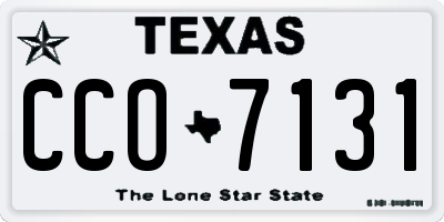 TX license plate CCO7131