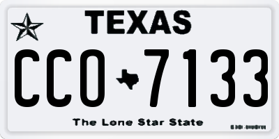 TX license plate CCO7133