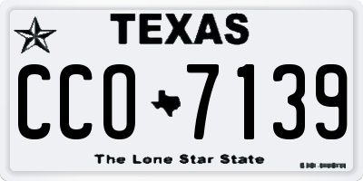 TX license plate CCO7139