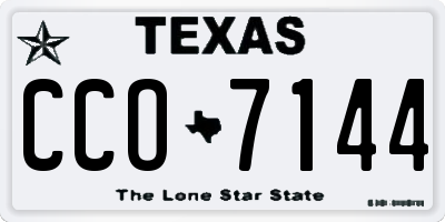 TX license plate CCO7144